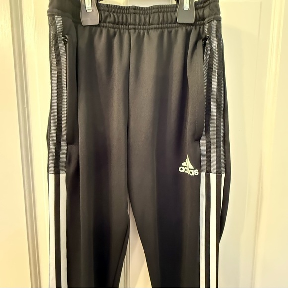 Adidas Track Pants Womens  Xsmall Aeroready Black White Training Slim Taper - Picture 4 of 6